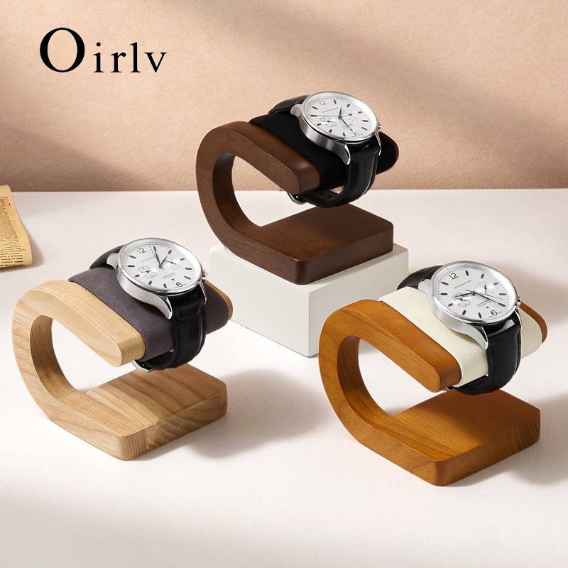 Jewelry And Watches Inc - حامل ساعات خشبي من خشب الجوز