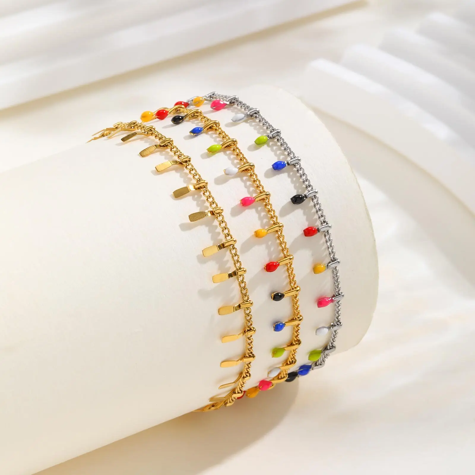 سوار كاحل نسائي مزين بخرزات صغ - مراجعة Jc Jewelry & Watches Photos وسعره