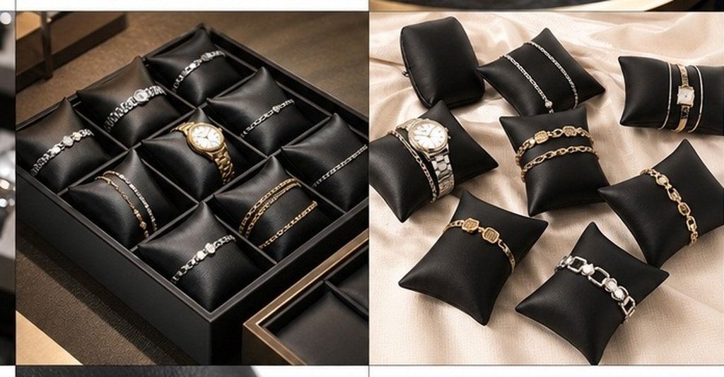 12 قطعة من وسائد عرض المجوهرات - مراجعة Watch Display Box وسعره