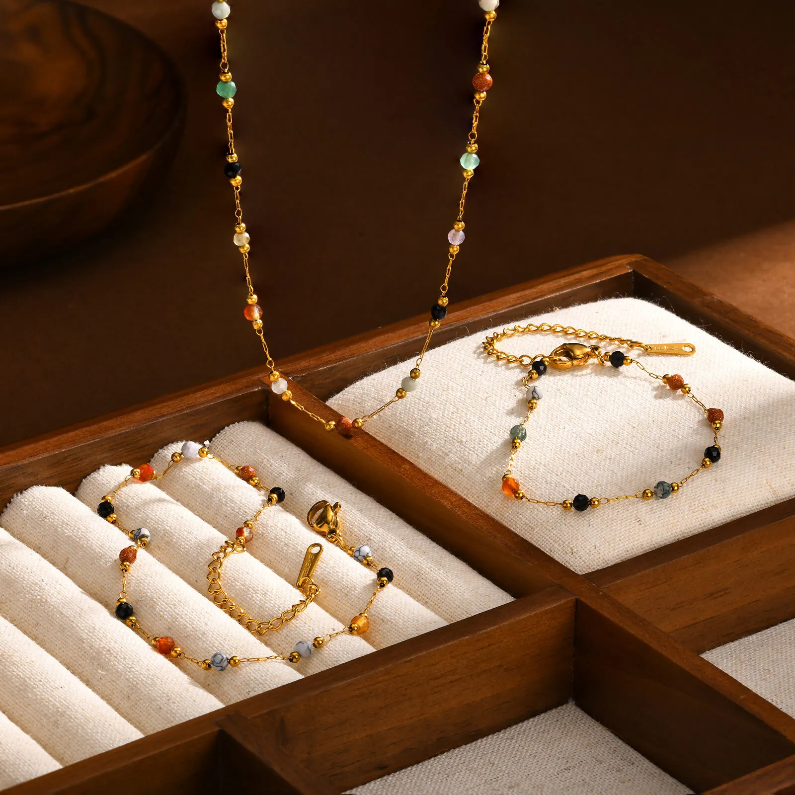 سلسلة خرز من الحجر الطبيعي، سو - مراجعة Jc Jewelry & Watches Photos وسعره