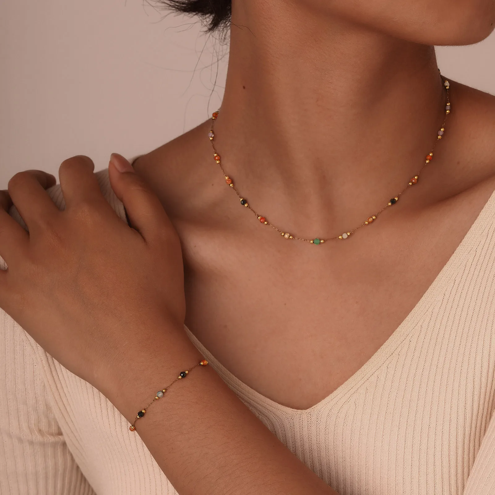 سلسلة خرز من الحجر الطبيعي، سو - مراجعة Jc Jewelry & Watches Photos وسعره