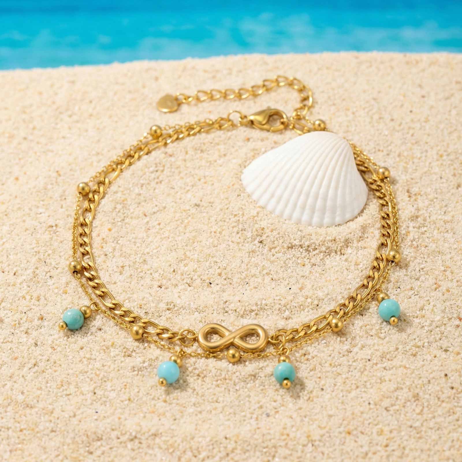 خلخال نسائي جديد من Vnox بتصمي - مراجعة Jc Jewelry & Watches Photos وسعره